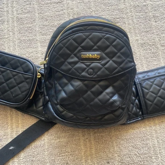 Tushbaby Quilted Black Hip Carrier - Picture 1 of 9
